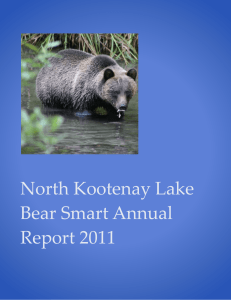 North Kootenay Lake Bear Smart Annual Report 2011