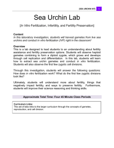 Teacher Lab Guide: Sea Urchin IVF - CPS-NASA