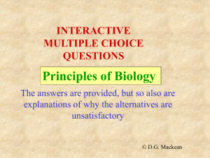 Interactive questions: Principles of biology