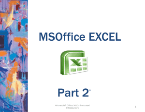 MSOFFICE+Excel_Part2 - CBST235-2