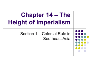 Chapter 14 – The Height of Imperialism