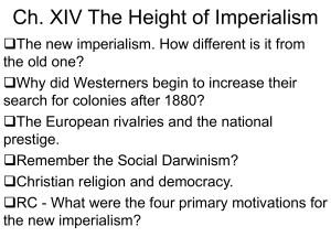 Ch. XIV The Height of Imperialism