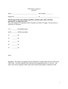 Exam 2 white - Chemistry Courses: About