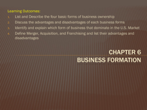 Chapter 6 Business formation
