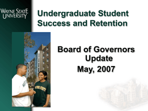 Retention Report to the Board of Governors