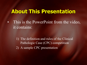 CPC Presentation - The Eighth Mediterranean Emergency Medicine