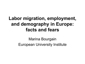 Employment, labor migration and demography in Europe