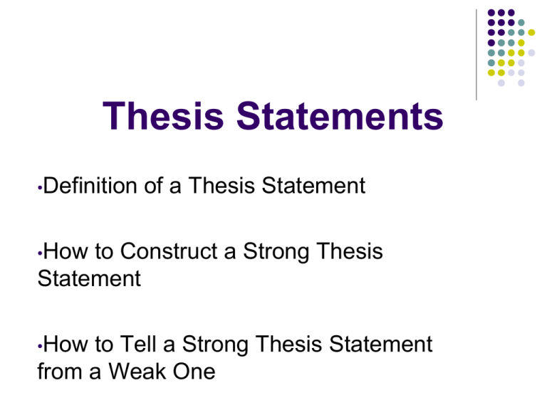 a good thesis