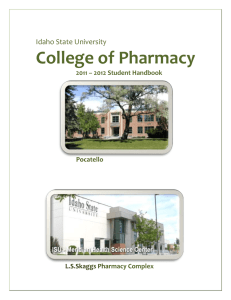 By Franklin R. Cole, Ph.D. - College of Pharmacy