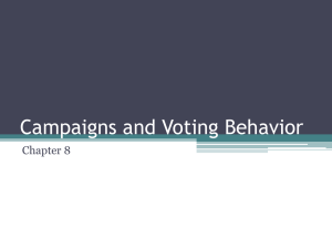 Campaigns and Voting Behavior
