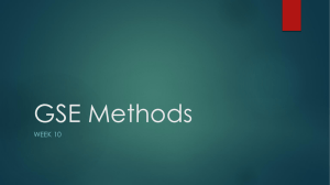 GSE Methods Week 10