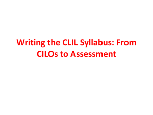 Writing the CLIL Syllabus - BINUS International