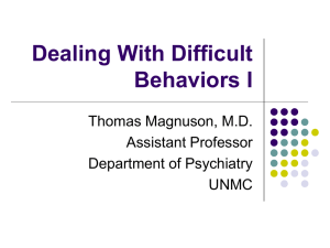Dealing With Difficult Behaviors