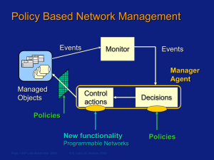 Policy Based Network Management