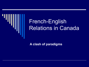 French-English Relations in Canada