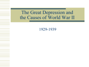 The Great Depression and the Causes of World War II