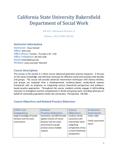 Department of Social Work - California State University, Bakersfield