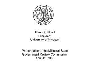 UM President Elson Floyd's Presentation to the