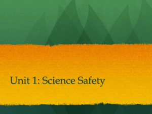 Unit 1: Science Safety