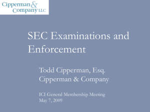 SEC Examinations and Enforcement (ICI GMM)