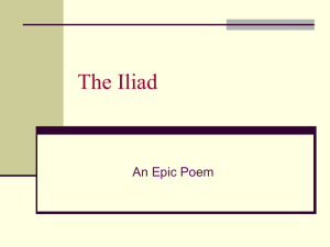 Epic Poetry/Iliad Notes