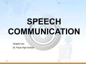 SPEECH COMMUNICATION - Public Schools of Robeson County