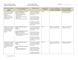 Peds Learning Contract Re-entry