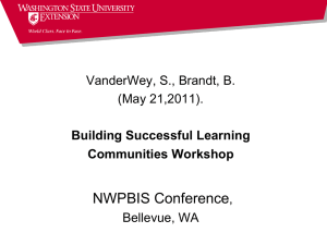 Building Successful Learning Communities Workshop