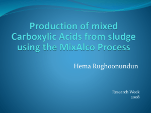 Production of mixed carboxylic acids from sludge using the MixAlco