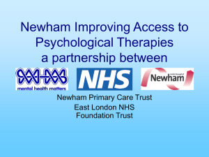 Improving access to Psychological Therapies in Newham