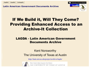 Providing enhanced access to an Archive