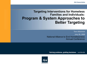 Program & System Approaches to Better Targeting