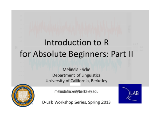 to the slides from Part II. - Linguistics