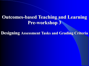 Pre-workshop 3 - Designing Assessment Tasks and Grading Criteria