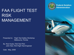 FAA Flight Test Risk Management