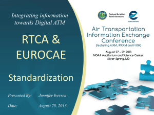 EUROCAE and RTCA Standardisation