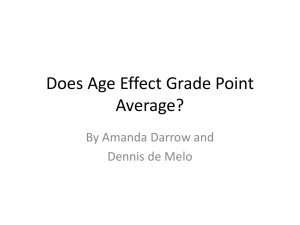 Does Age Effect Grade Point Average?
