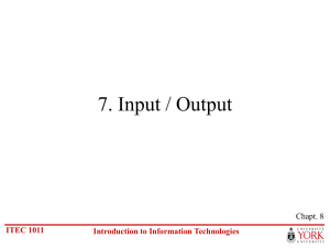 7. Input/output