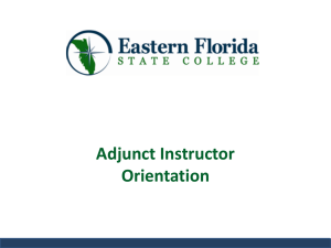 Click here to review the Adjunct Orientation PowerPoint Presentation