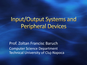 Input/Output Systems and Peripheral Devices