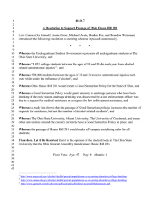 A Resolution to Support Passage of Ohio House Bill 201