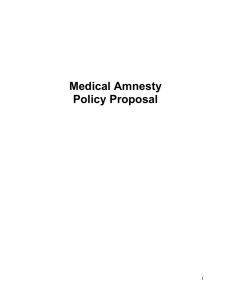 Medical Amnesty Policy Proposal