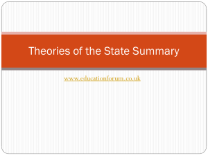 Theories of the State Summary