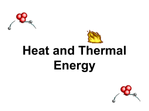 Thermal Energy and Temperature
