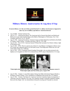 Military History Anniversaries 0816 thru 0915