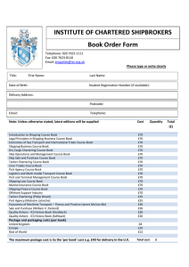 Book Order 2015-6 - Institute of Chartered Shipbrokers