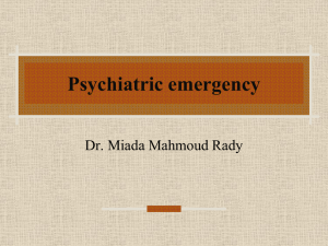 Psychiatric emergency