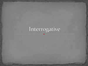 Interrogative - Warren County Schools