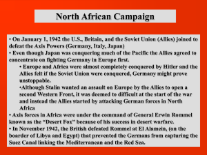 WWII in Europe and Africa Notes