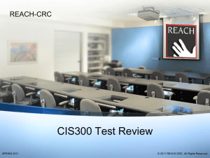 CIS300 Final Exam Review